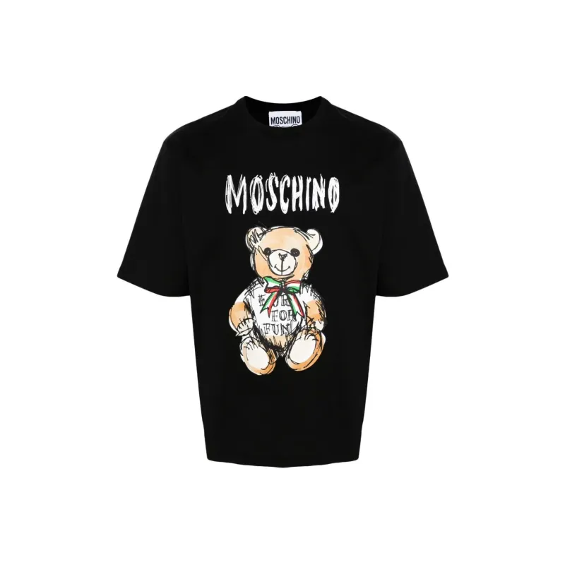 MOSCHINO Teddy Bear Printed Crewneck T Shirt-0
