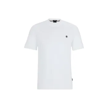 HUGO BOSS Double Monogram Patch Crewneck T Shirt