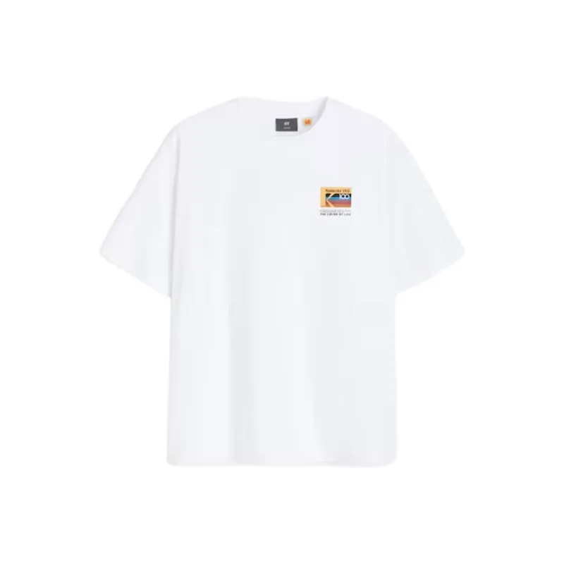H&M T-Shirts Men White/Kodak-0