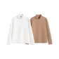 [Double-Sided Fleece-Lined]White+Khaki