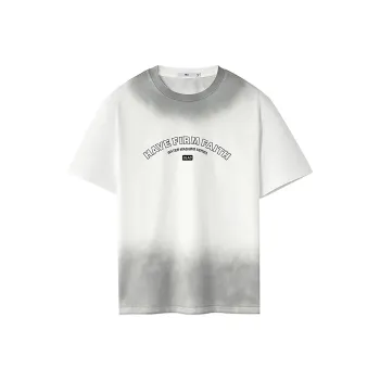 HLA Short Sleeved T Shirts Men's Ecru Gradient