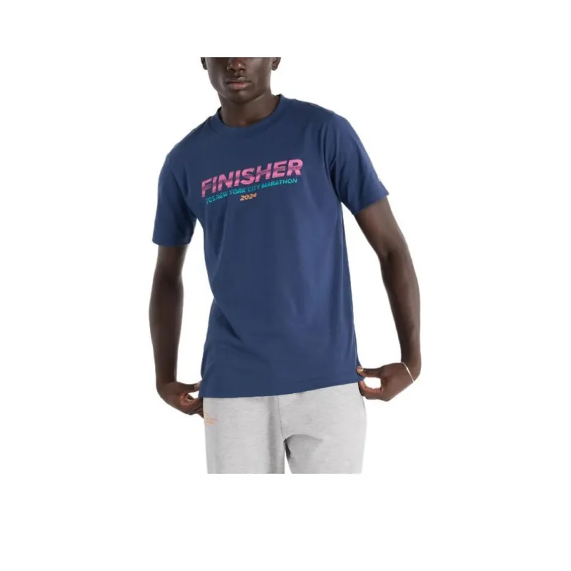 New Balance NYC Marathon Finisher T-Shirt Men's Marine Blue-0