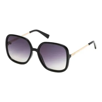 KENNETH COLE Injection Molded Irregular Shape Sunglasses Women's Black