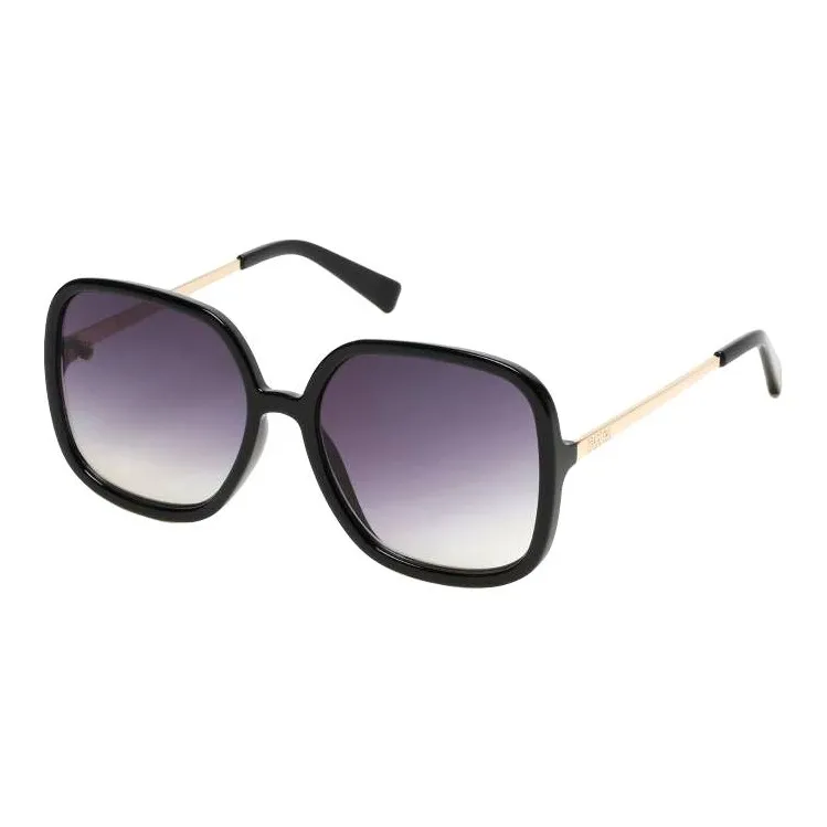 KENNETH COLE Injection Molded Irregular Shape Sunglasses Women's Black-0
