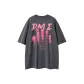 Dark Gray-T-Shirt-Ghost Letter Little Girl