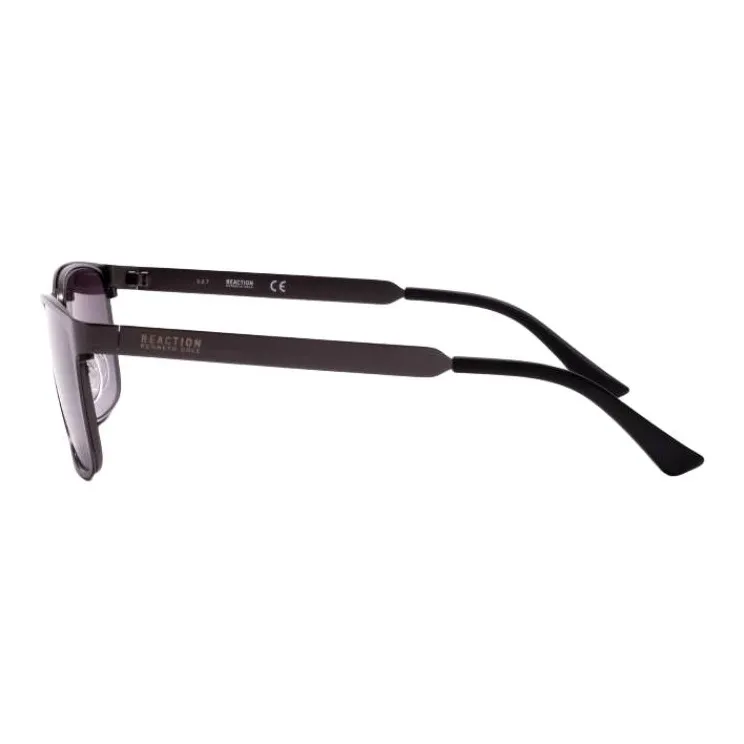 KENNETH COLE Metal Rectangular Sunglasses Unisex Black-1