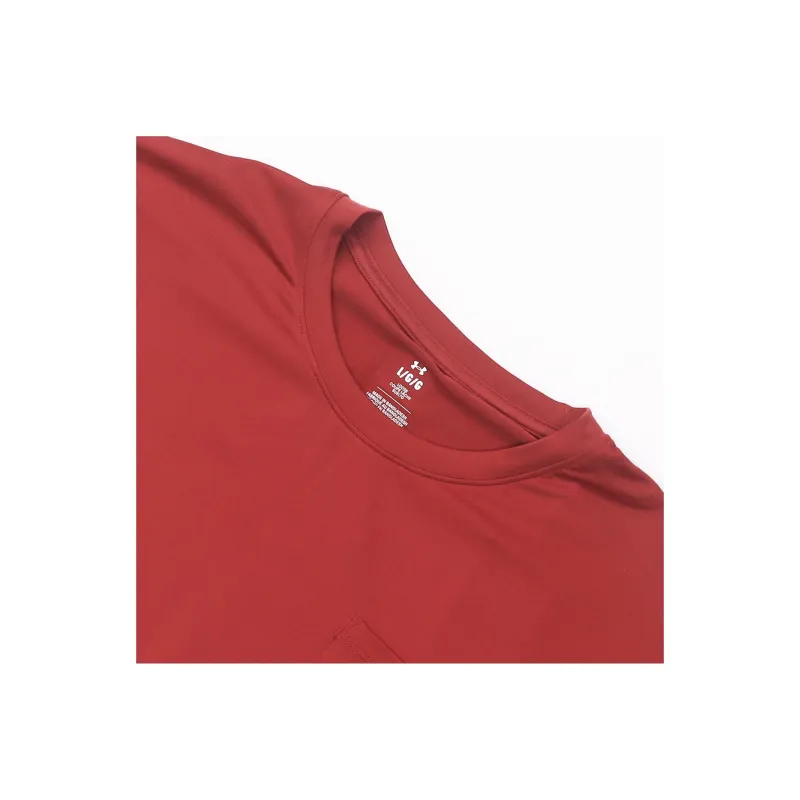 Under Armour Drop Shoulder Sleeve T-Shirt Men's Red-4
