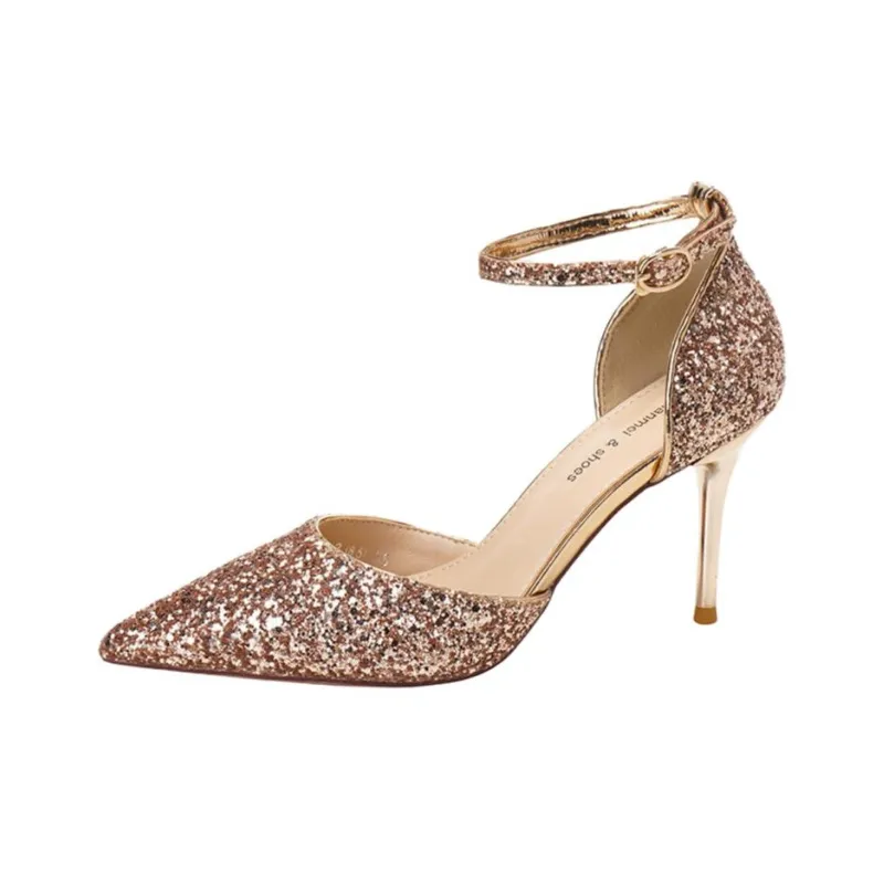 Than Than Me Slim Heel High Heels Women's-8