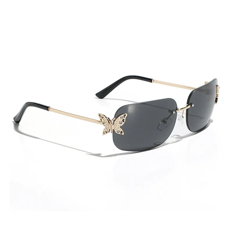 KENMO Stainless Steel Irregular Shape Sunglasses Unisex-4