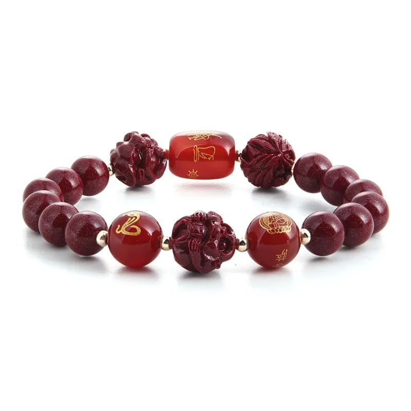 MAGICPOLE Cinnabar Jade Bracelets Unisex-0