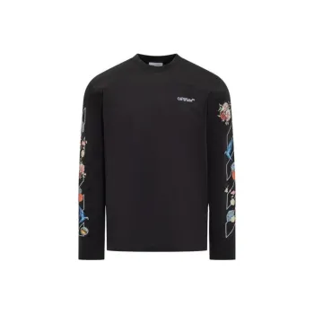OFF WHITE Fresco Diag Skate Long Sleeve Tee