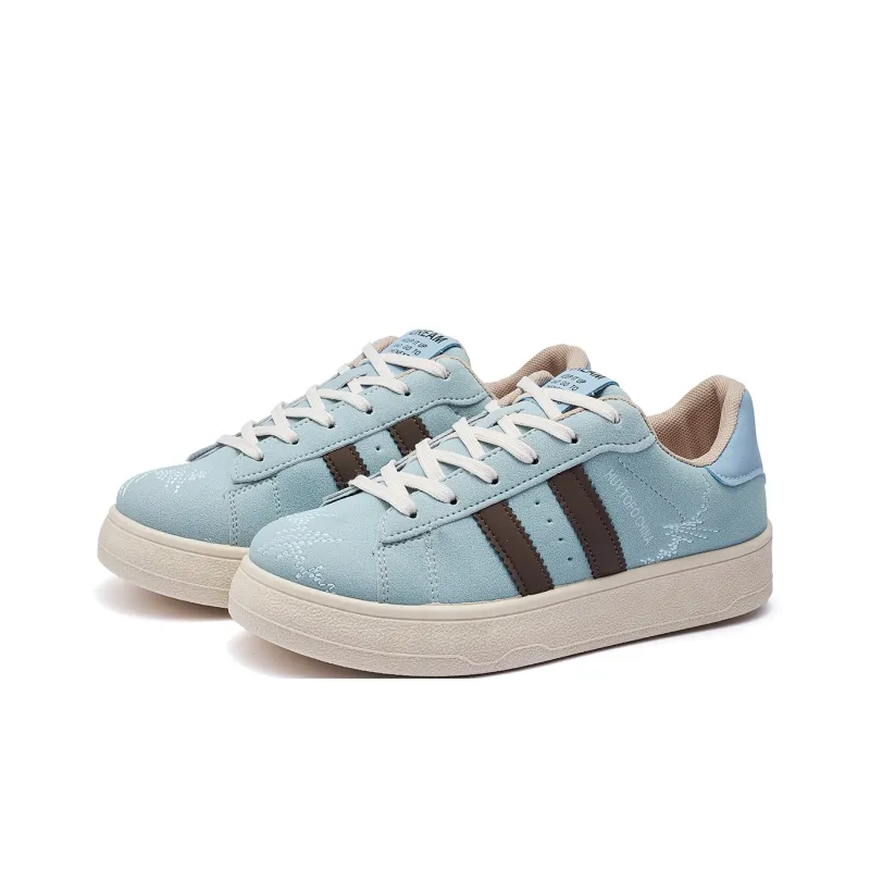 FCS Anti Slip Wear Resistant Low Top Skateboard Shoes Women's Blue-1