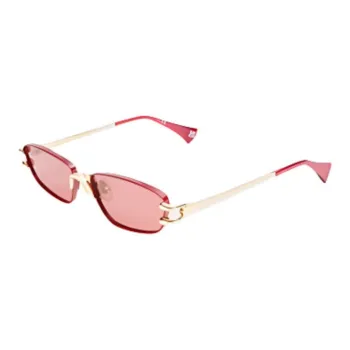 Le Specs Metal Irregular Shape Sunglasses Women's Red