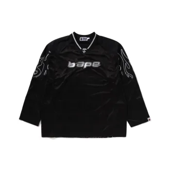 A BATHING APE Flame Football Jersey