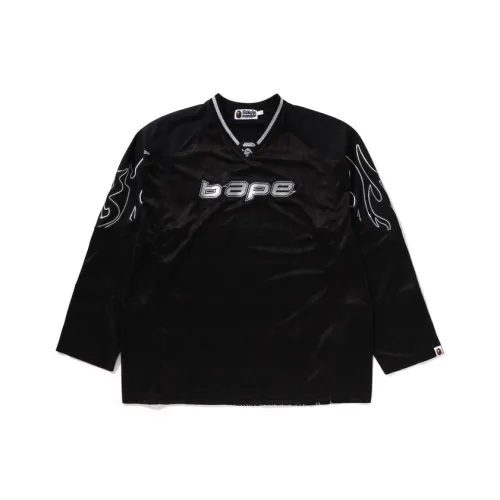 A BATHING APE Flame Football Jersey