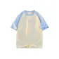 Apricot & Light Blue