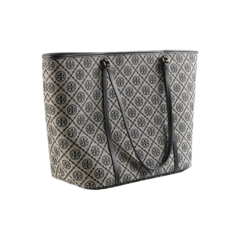TORY BURCH T Monogram Zip Tote Navy-2
