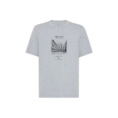 Brunello Cucinelli Graphic Printed Crewneck T Shirt