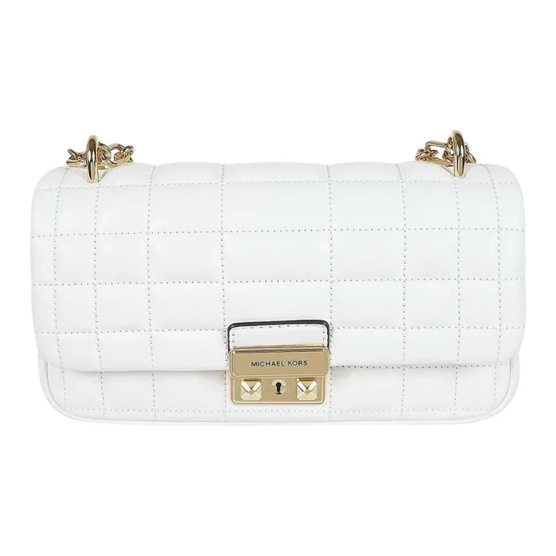 MICHAEL KORS Sheepskin Pillow Bag, Crossbody Bag, Shoulder Bag Small Size Women's White-1