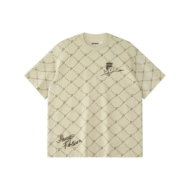 FILA FUSION FOB T Shirt Unisex Coffee Scented Khaki-0
