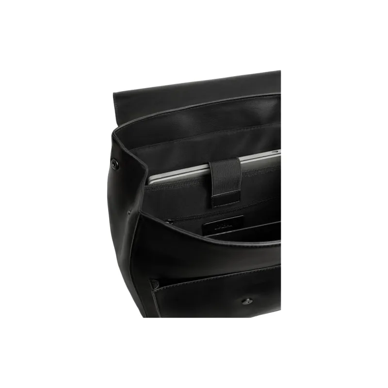 ZARA Polyurethane Backpack Large Size Men's Black-3