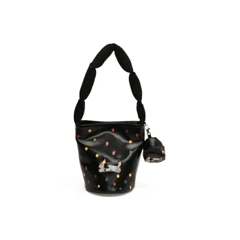 ROUNDOT PU Handbag Shoulder Bag Regular Women's Black/Red/Brown