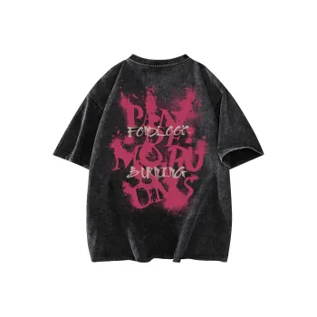 FONDLOOK T-Shirt Unisex Black Gray Color