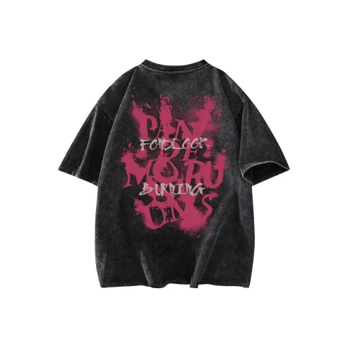 FONDLOOK T-Shirt Unisex Black Gray Color