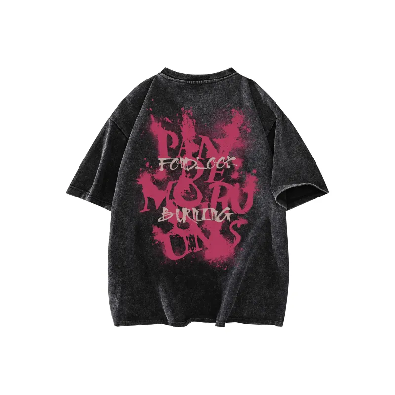 FONDLOOK T Shirt Unisex Black Gray Color-0