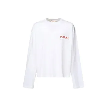 MARNI Logo Printed Long Sleeved T Shirt