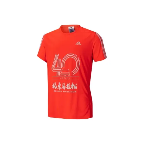 Adidas Outlets T-Shirt Men's Red Fluorescent