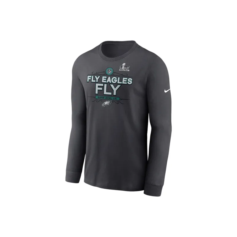 Nike Philadelphia Eagles Super Bowl Lix Champions Trophy Collection Men's Nike Nfl Long Sleeve T Shirt-0