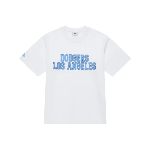 MLB Los Angeles Dodgers Drop Shoulder Sleeve T-Shirt Men's Ecru
