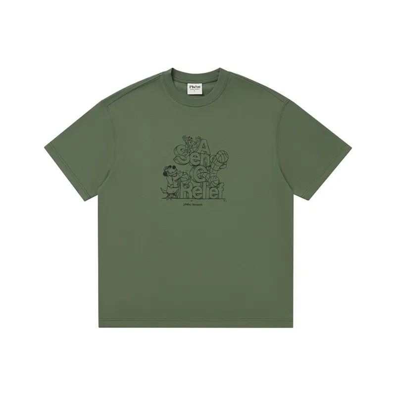 Phew T-Shirts Unisex Army Green-0