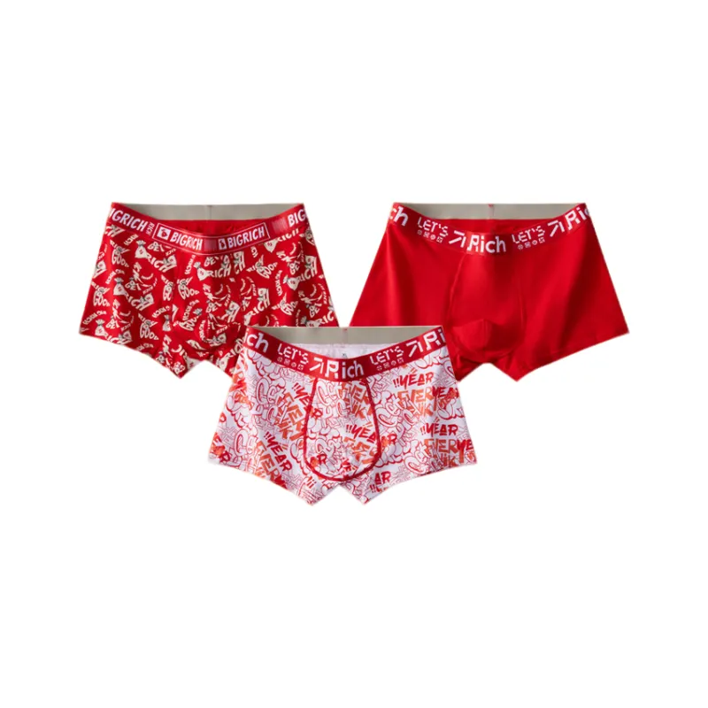 Qiao Ni Tong Underpants Men's 3 Pack-4