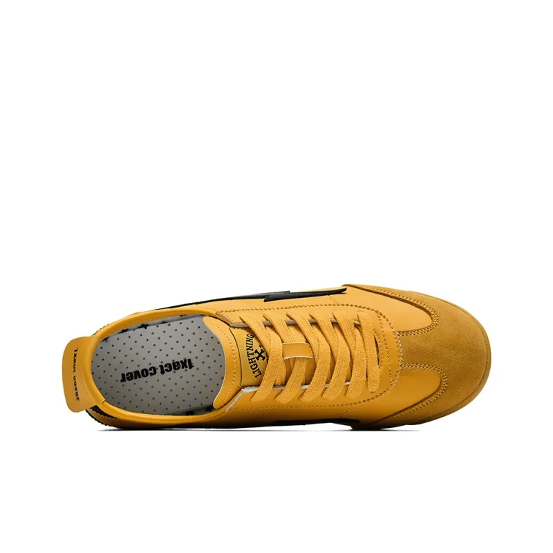 SITULANG Slip Resistant Coverage Low Top Casual Shoes Unisex Yellow Black-3