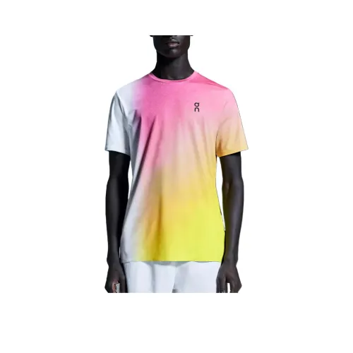 On T Shirt Men's White | Orange Red