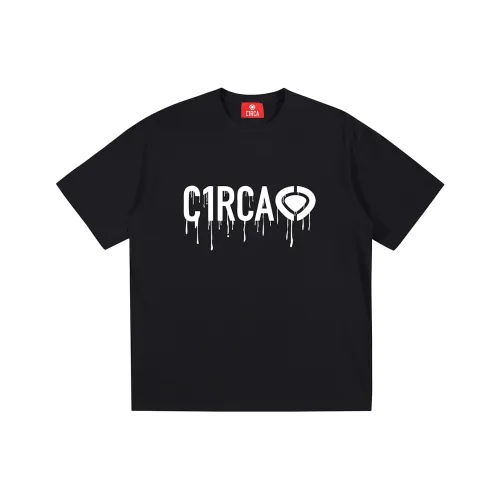C1RCA Graffiti Spray Paint Letter Basic Solid Color Logo Print T-Shirt Unisex