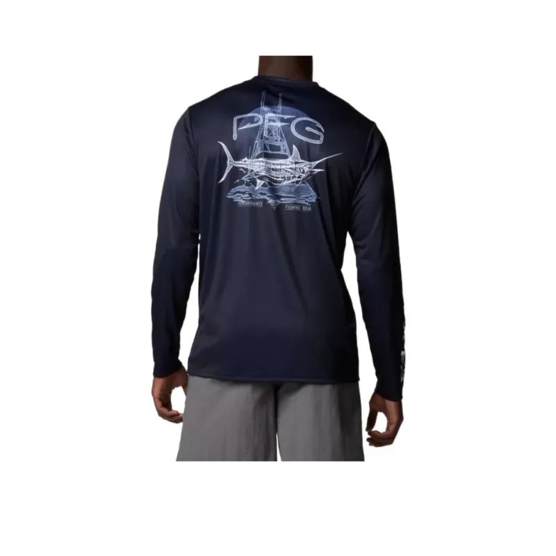 Columbia PFG Terminal Tackle Tarpon Rise T-Shirt Men's Marine Blue-0