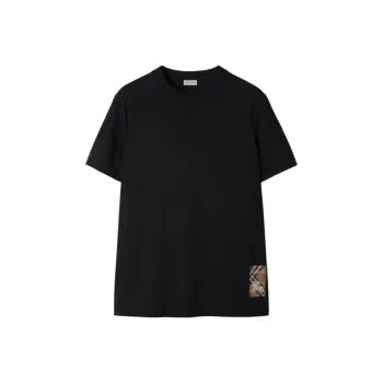 Burberry Logo Patch Crewneck T Shirt