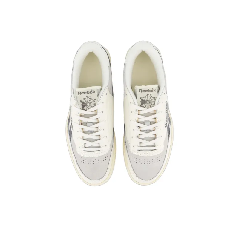 Reebok Club C Anti Slip Wear Resistant Low Top Skateboard Shoes Unisex Gray White-3