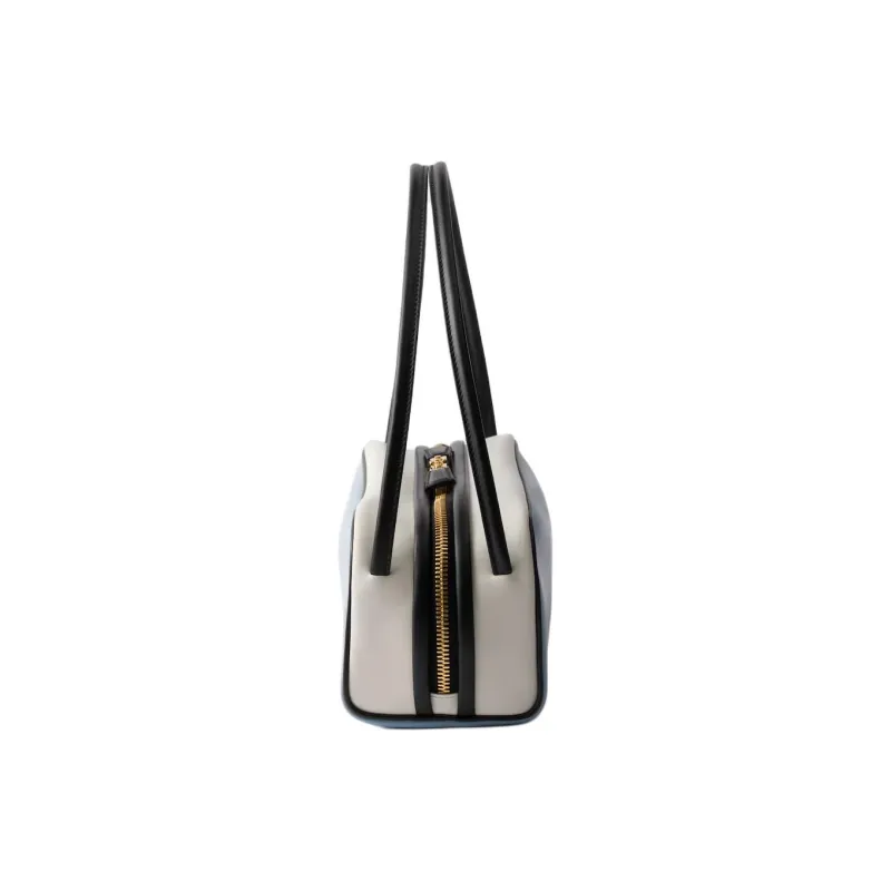 PRADA Calfskin Shoulder Bag Women's Sky Blue/White-2