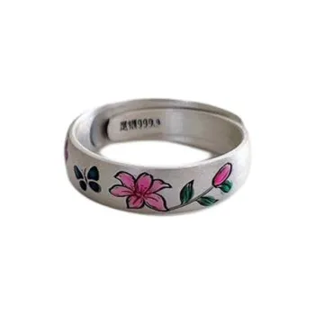AITAO 999 Fine Silver Full Silver Ring Women's