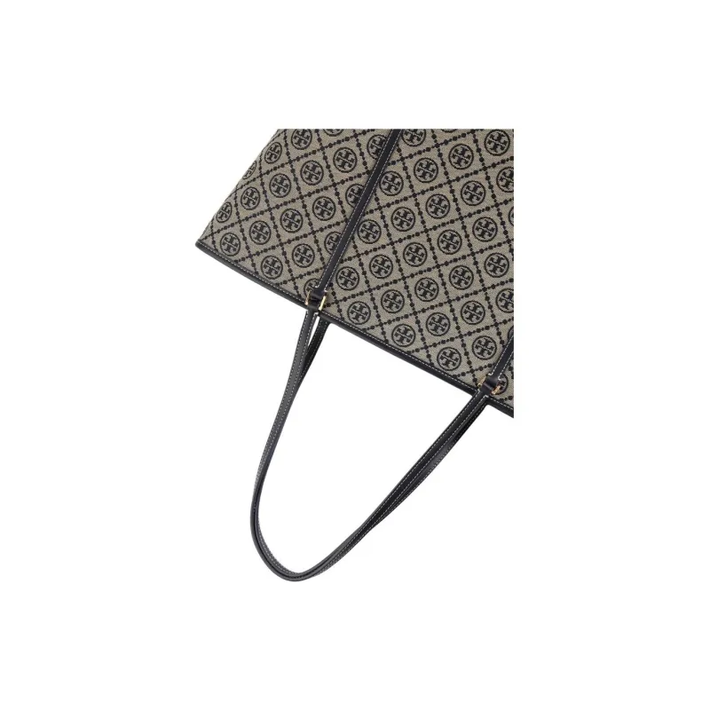 TORY BURCH T Monogram Zip Tote Navy-3