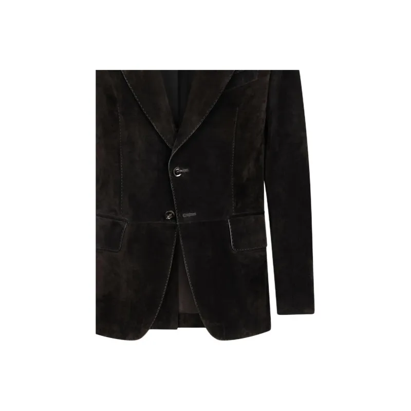 TF SS25 Leather Jacket Men's Black-1