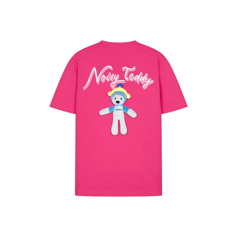 NOISY TEDDY Short Sleeved T Shirts Rose Red Unisex-0