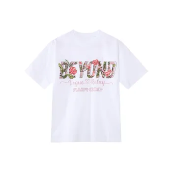 Voguo Relay 100% Cotton Crew Neck T Shirt Unisex