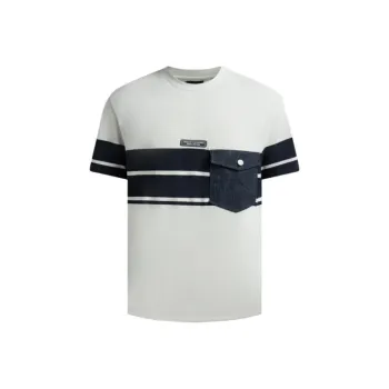 ARMANI EXCHANGEAE SS23 T Shirt Men's Navy Blue Gray