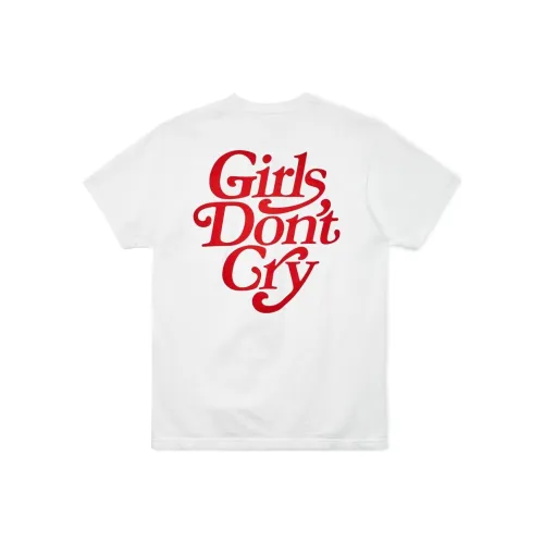 GIRLS DON'T CRY 화이트 남녀공용 티셔츠