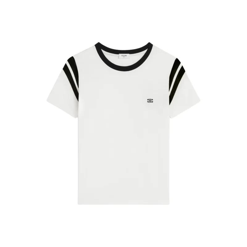 CELINE Triomphe Regular T shirt In Cotton Jersey-0